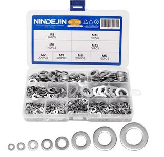 1010 piece  M2-M10 Zinc Washer Assortment Kit in Case