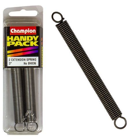 3" x 7/16"' x  18G Extension Spring -  Pkt 2