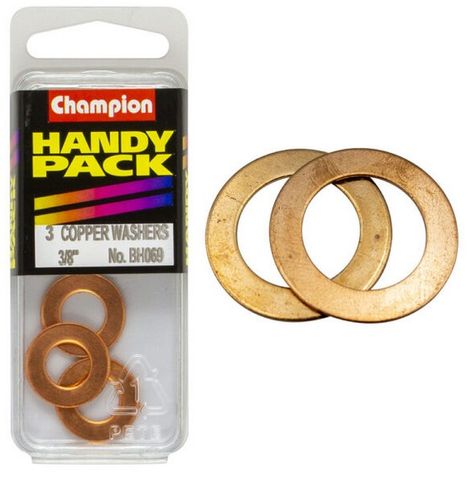 3/8" x 3/4" Copper Washer 20g - Pkt 3