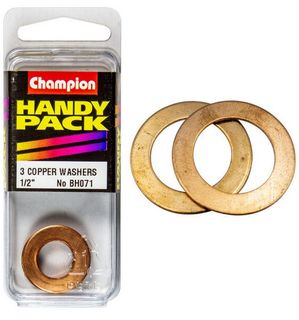 1/2" x 7/8" Copper Washer 20g - Pkt 5