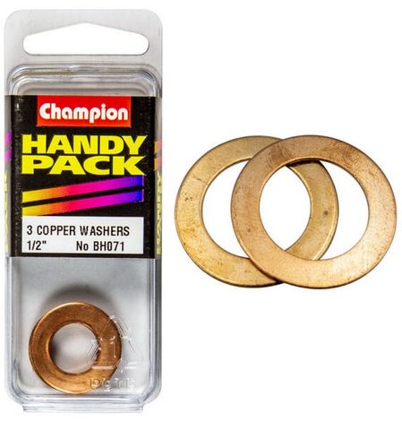 1/2" x 7/8" Copper Washer 20g - Pkt 5