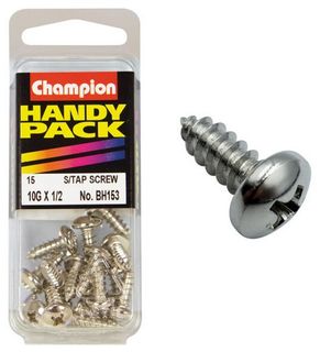 10G x 1/2'' Self Tapping Screw - Pan Head - Pkt 15