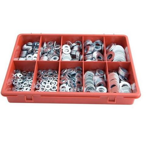 650 piece M5-12 ,  3/16''-1/2''  Flat Zinc Washer Assortment kit