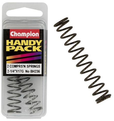 2-1/4" x 1/2" 17G Compression Spring Pkt2 - Champion