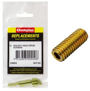 6 x 12 mm Grub Screw Replacement Kit (Pkt10)