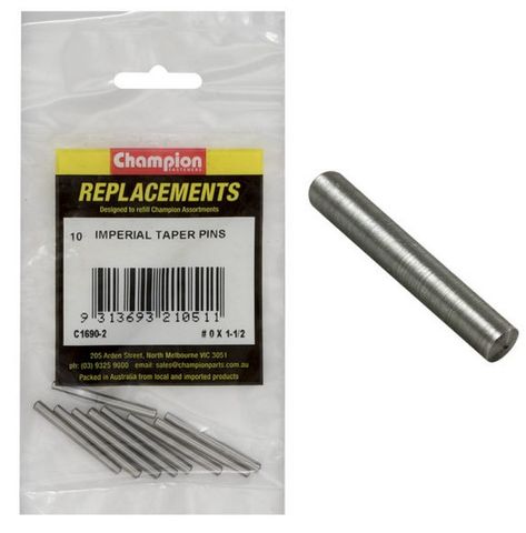 #0 x 1-1/2"  Taper pins Pkt10