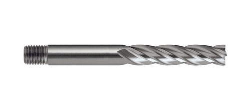 4.0mm Long series HSS-Co8 End Mill - Threaded Shank- Europa..4.0 x 25.50 Flute length x 6mm Shank x 70mm OAL