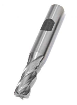 4.0mm Short series  HSS-Co8 End Mill - Flatted Shank-Europa- 4.0 x 9.50 Flute length x 6mm Shank x 54mm OAL