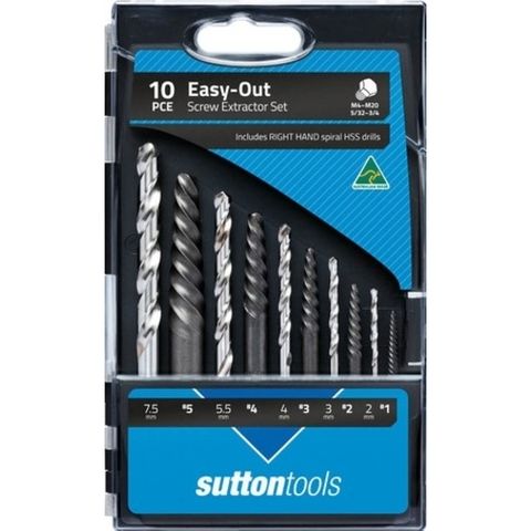 S20 #1-#5 with Drill Screw Extractor Set - Sutton M4-M20