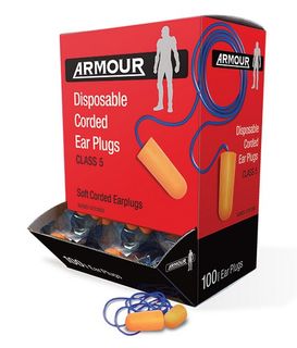 Disposable Ear Plug Corded Class 5 - Box 100 - Armour