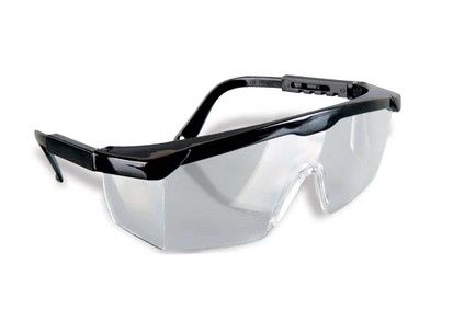 Black Trim Safety Over Glasses - Clear  Lens - Armour