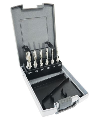 M3 - M10 HSS 6 Piece Drill/Tap Set In ABS Case - Tuff