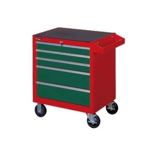 5 - Drawer Red/Green Roll Cab. Wagon 670mm W x 460mm D x770H - Empty - Hans
