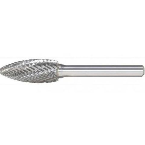 5 x 9.60mm x 3mm Shank Flame Shape Carbide Burr