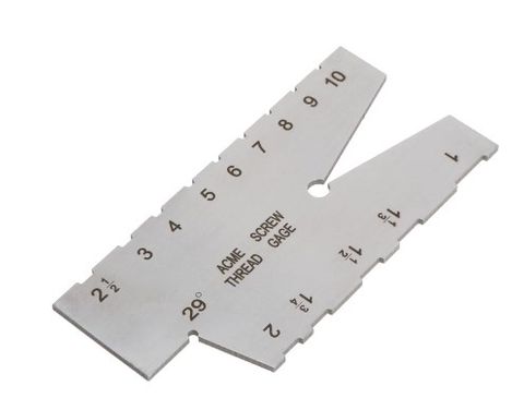 ACME Stainless Steel Screw Thread Gauge - 29 Degree