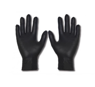 Black Armour Nitrile Disp Gloves Med