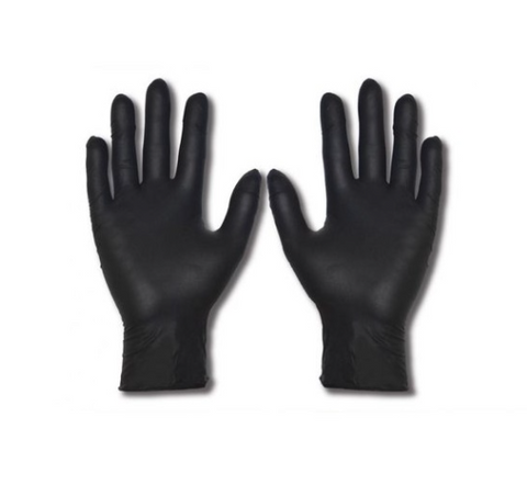 Black Armour Nitrile Disp Gloves Med