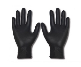 Black Armour Nitrile Disp Glove Lge