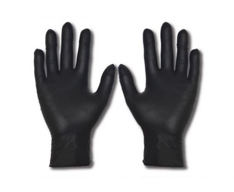 Black Armour Nitrile Disp Glove Lge