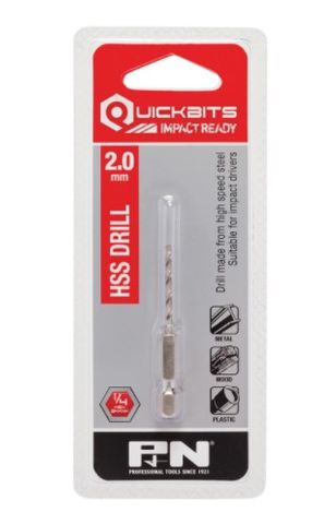 2.0mm Drill Impact Quickbit 1/4" hex Shank -  P&N