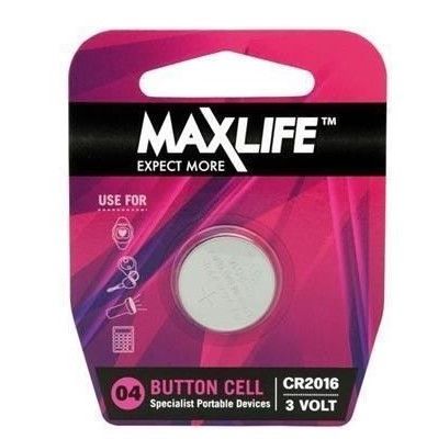 CR2016 Max life Batteries button