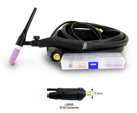TIG Torch Kit XA17V x 4m Torch 35-50, Spares