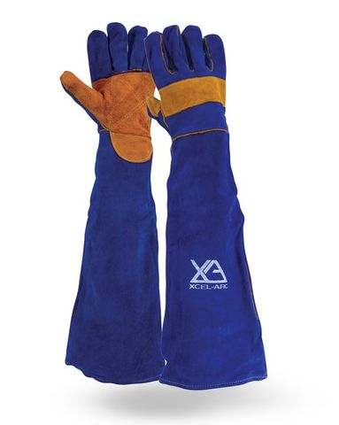 XcelArc Blue Full Arm Welding Gauntlet, Large