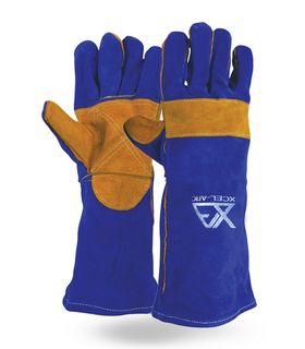 XcelArc Blue Tradesman Welding Gauntlet, Left Hand - Large