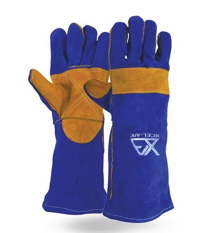 XcelArc Blue Tradesman Welding Gauntlet, X Large
