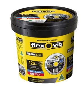 A46T 125X1.0X22.2 Inox cut of Wheel pkt 100 Mega - Flexovit