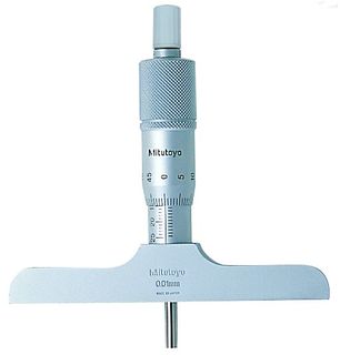 Mitutoyo Depth Micrometer 0-25mm x 100mm base