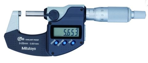 Mitutoyo Digimatic Micrometer 0-25mm IP65 Coolant Proof without Data Output