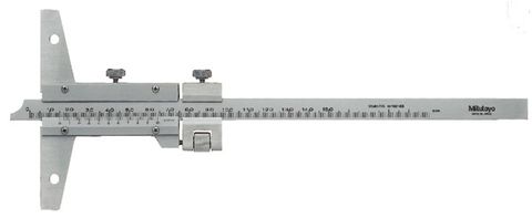 Mitutoyo Vernier Depth Gauge 0 - 200mm x 0.02mm with Fine Adjustment