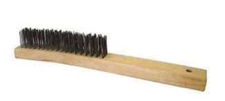 JOSCO Hand Brush 4R Wood Long Handle Stainless
