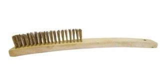 JOSCO Hand Brush 4R Wood Long Handle Brass