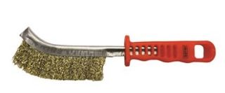 Hand Brush CR Orange Plastic Handle Brass