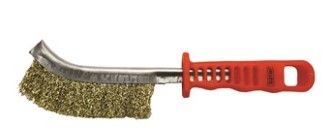 Hand Brush CR Orange Plastic Handle Brass