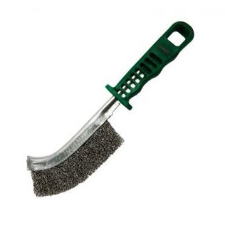 Hand Brush CR Green Plastic Handle Stainless