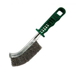 Hand Brush CR Green Plastic Handle Stainless