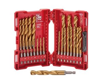 2-13mm x 0.5mm ShockwaveRed Helix Titanium Metric Drill Bit Set 25pc - Milwaukee