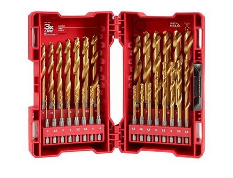 Milwaukee Shockwave Red Helix Drill Bit Set Titanium 19pc