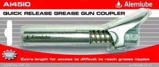 Quick Release Extra Long Grease Coupler - Alemlube