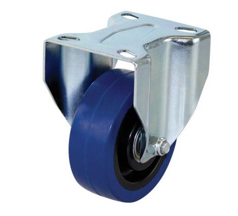 100mm Reb Rubber Wheel 150kg Capacity Rigid Castor