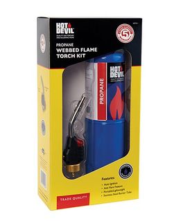 Hot Devil Propane Webbed Flame Torch Kit + Free Propane Bottle