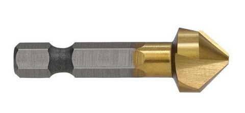 Alpha Countersink 3 Flute 13mm TiN 1/4in Hex Shank Carded
