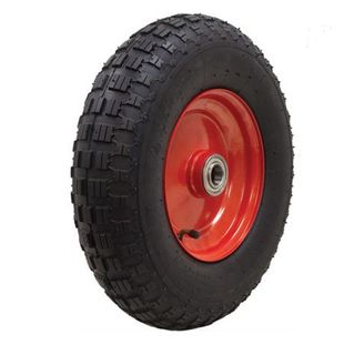 400mm Steel Centred Pneumatic Wheel  1 Axle Diameter