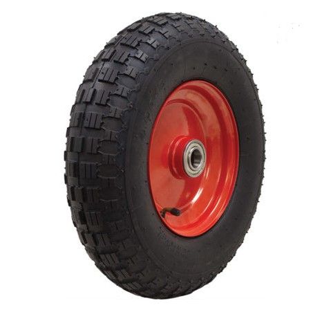 400mm Steel Centred Pneumatic Wheel  1 Axle Diameter