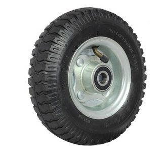 210mm Steel Centred Pneumatic Wheel 3/4 Axle Diameter