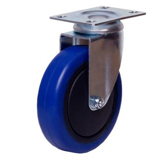 100mm Rebound Rubber Wheel 100 kg Swivel Castor