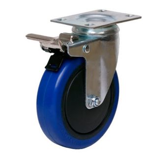100mm Rebound Rubber Wheel 100 kg Swivel/Brake Castor